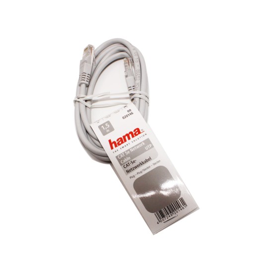 HAMA NETWORK CABLE CAT 5E UTP (REF NO.- 020146) 1.0M WHITE HAMA NETWORK CABLE CAT 5E UTP (REF NO.- 020146) 1.0M WHITE